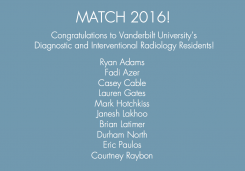Vanderbilt University Department of Radiology Match 2016